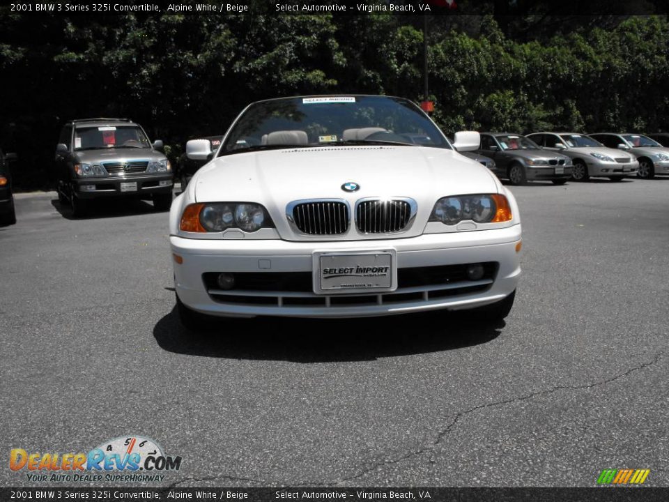 2001 BMW 3 Series 325i Convertible Alpine White / Beige Photo #4