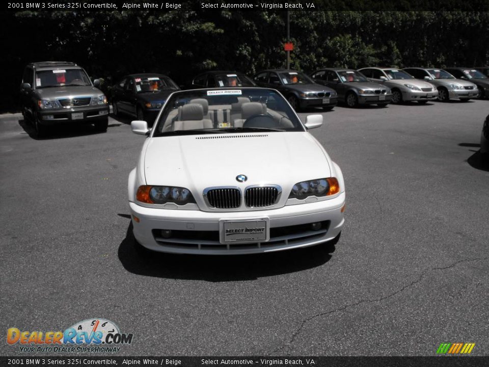 2001 BMW 3 Series 325i Convertible Alpine White / Beige Photo #5
