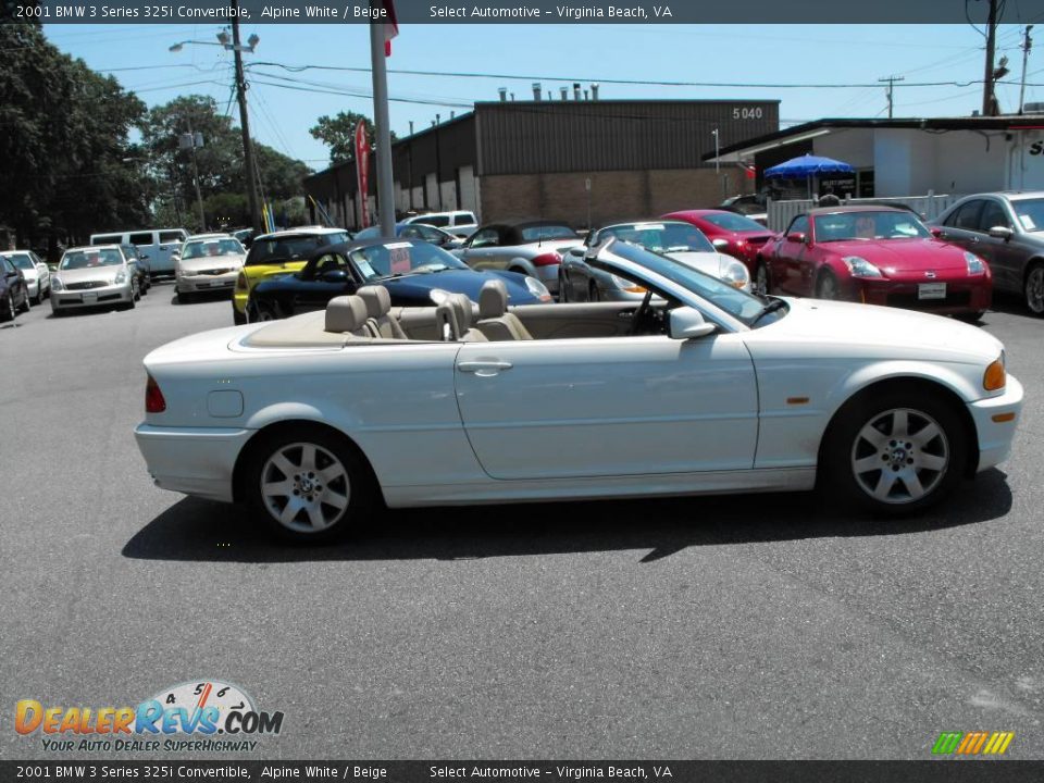 2001 BMW 3 Series 325i Convertible Alpine White / Beige Photo #7