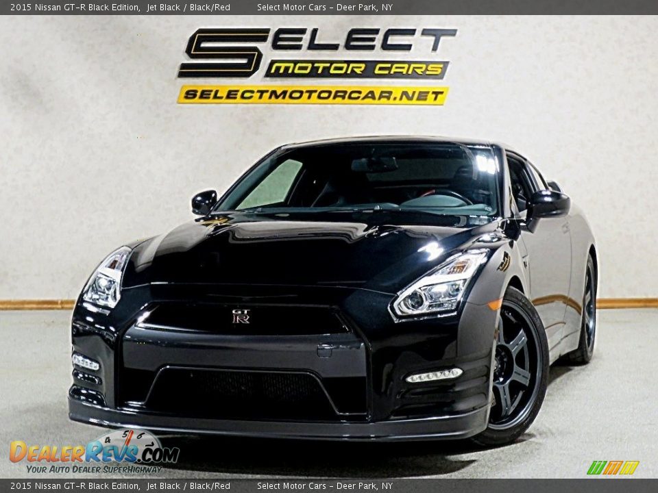 2015 Nissan GT-R Black Edition Jet Black / Black/Red Photo #1