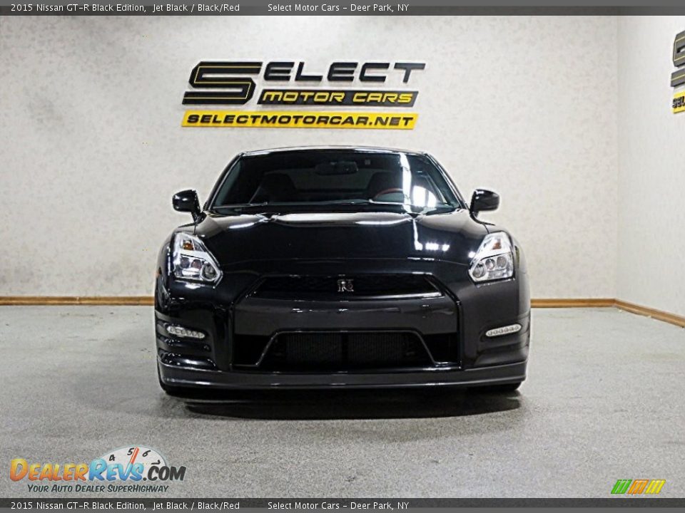 2015 Nissan GT-R Black Edition Jet Black / Black/Red Photo #2