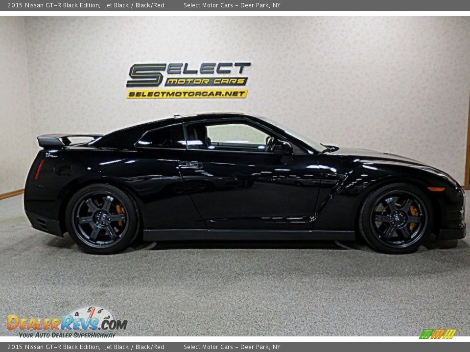 2015 Nissan GT-R Black Edition Jet Black / Black/Red Photo #4