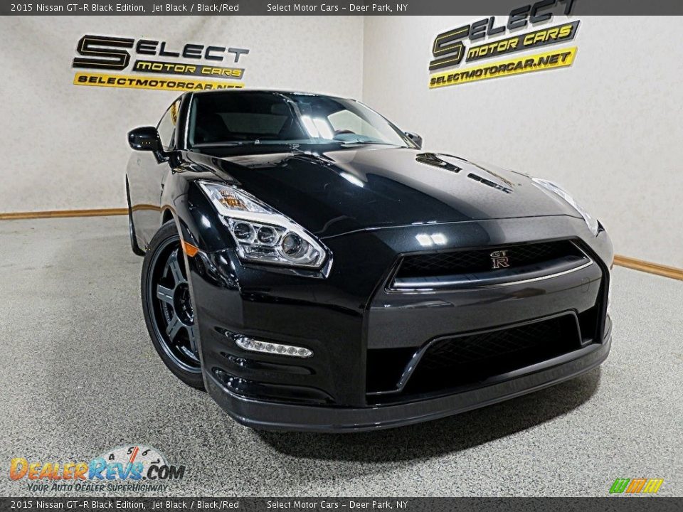 2015 Nissan GT-R Black Edition Jet Black / Black/Red Photo #12