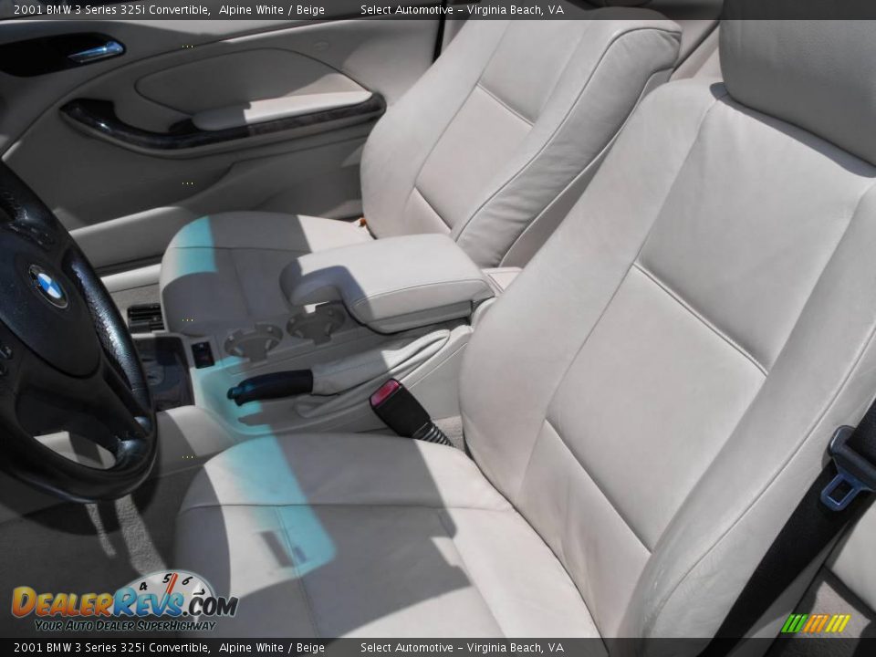 2001 BMW 3 Series 325i Convertible Alpine White / Beige Photo #17