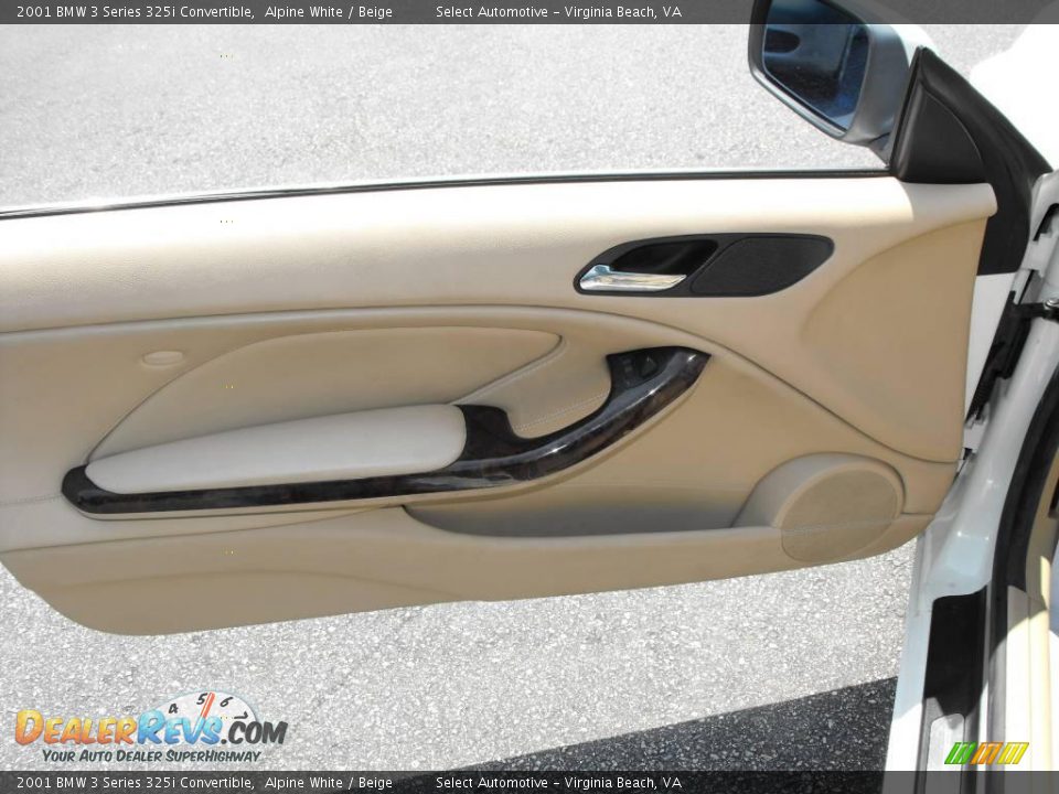 2001 BMW 3 Series 325i Convertible Alpine White / Beige Photo #20