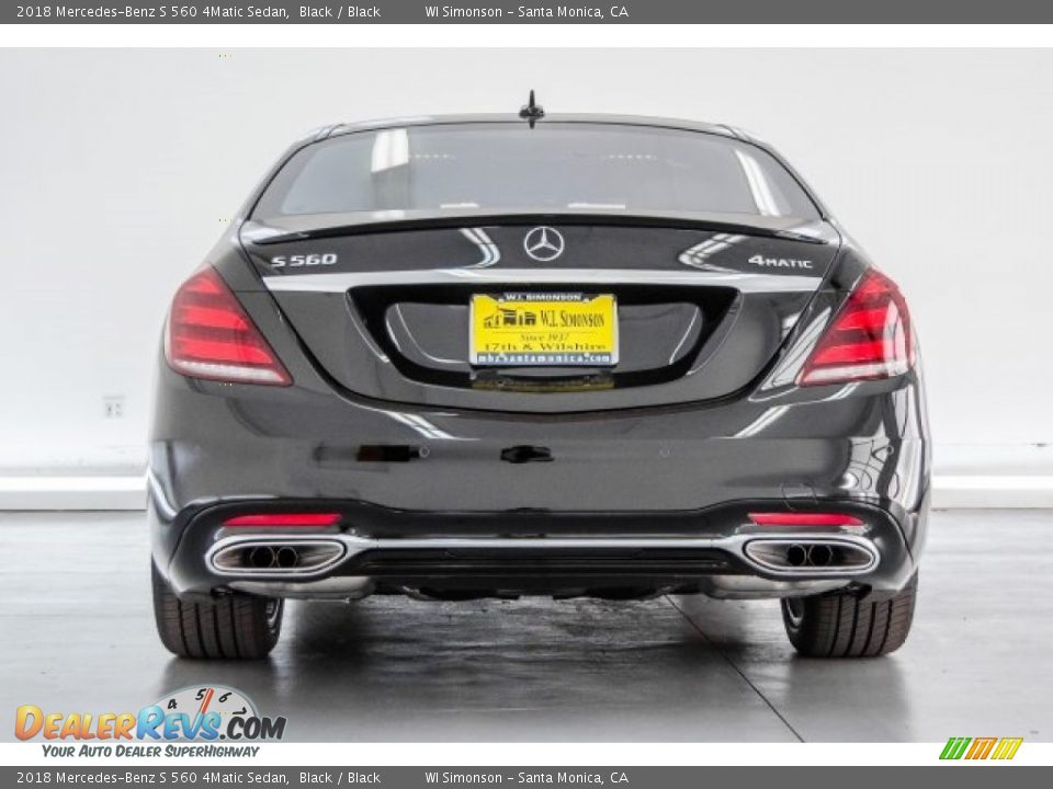 2018 Mercedes-Benz S 560 4Matic Sedan Black / Black Photo #4