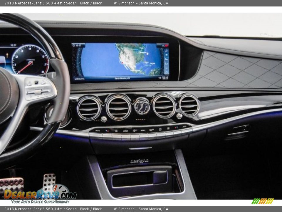 2018 Mercedes-Benz S 560 4Matic Sedan Black / Black Photo #5