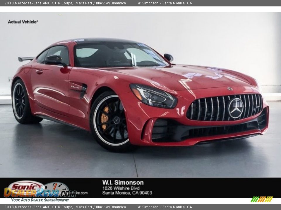 2018 Mercedes-Benz AMG GT R Coupe Mars Red / Black w/Dinamica Photo #1