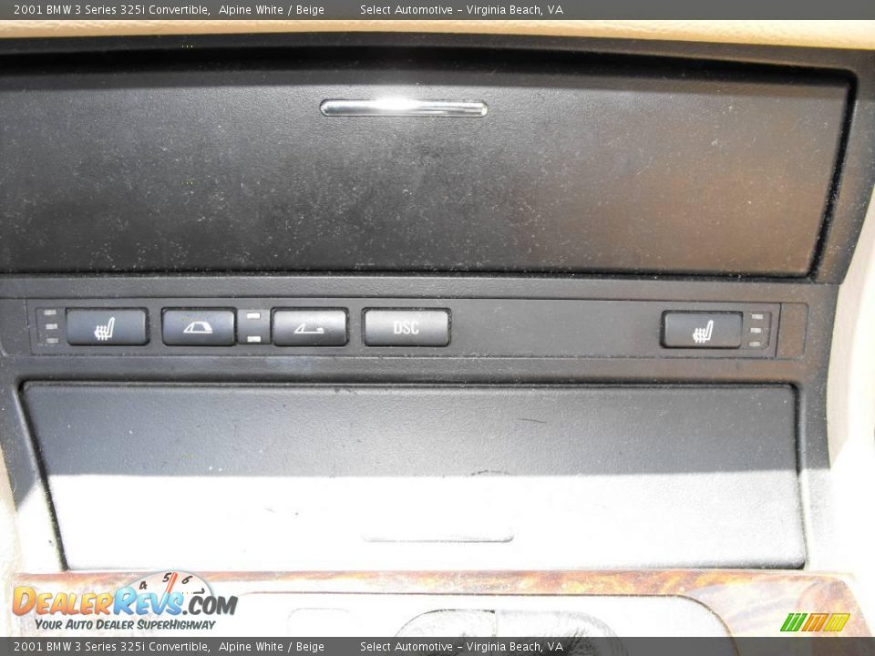 2001 BMW 3 Series 325i Convertible Alpine White / Beige Photo #25