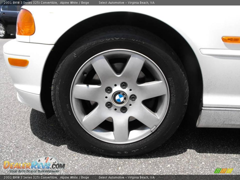 2001 BMW 3 Series 325i Convertible Alpine White / Beige Photo #28