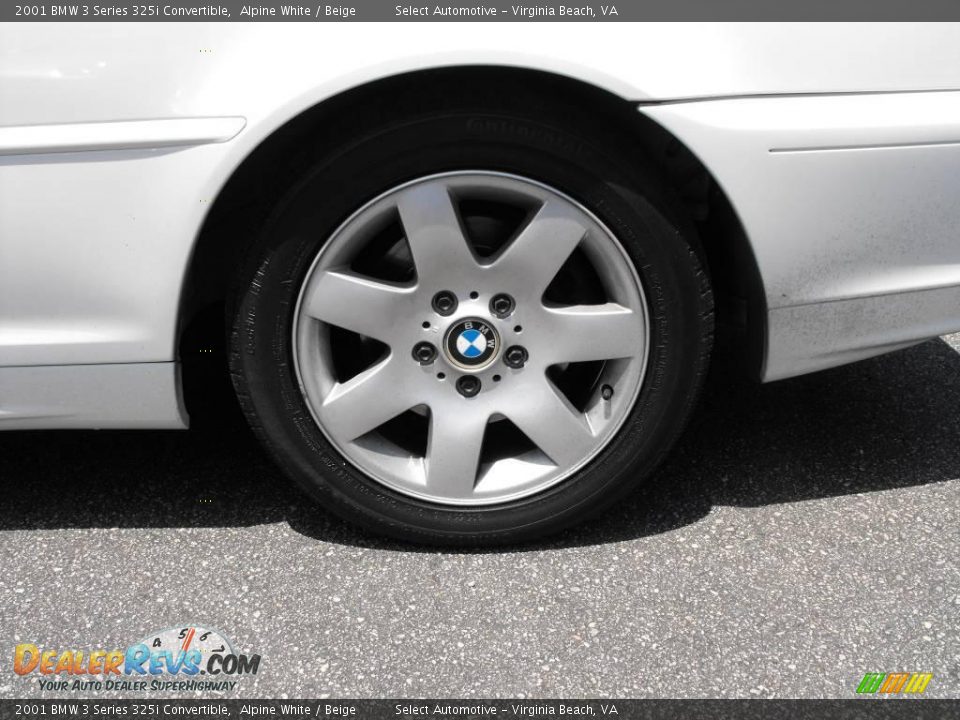 2001 BMW 3 Series 325i Convertible Alpine White / Beige Photo #29