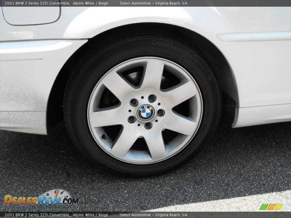 2001 BMW 3 Series 325i Convertible Alpine White / Beige Photo #30