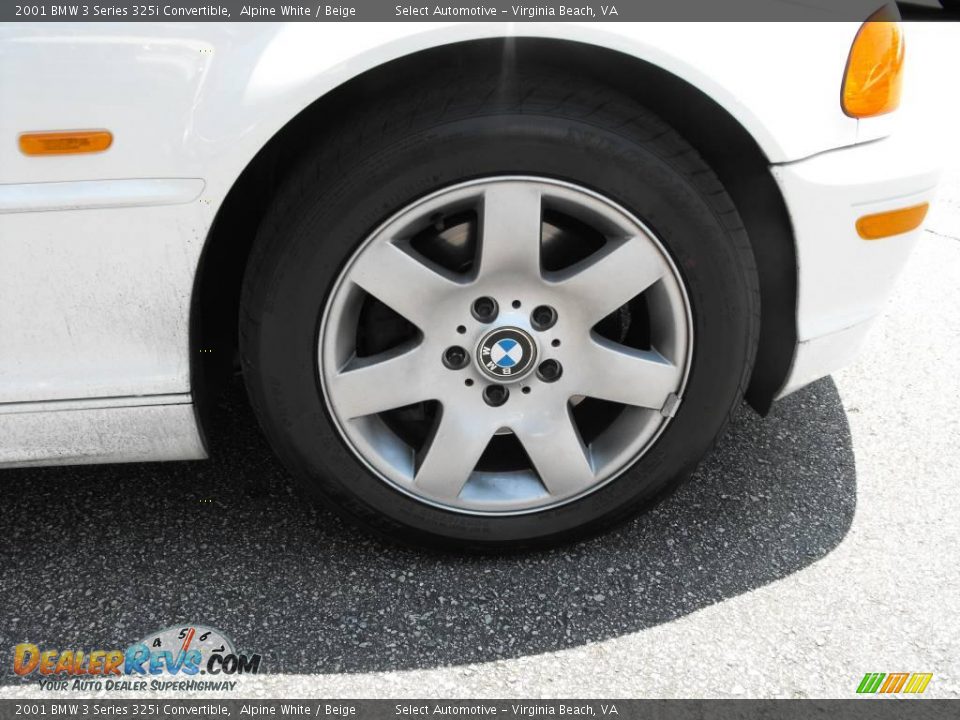 2001 BMW 3 Series 325i Convertible Alpine White / Beige Photo #31