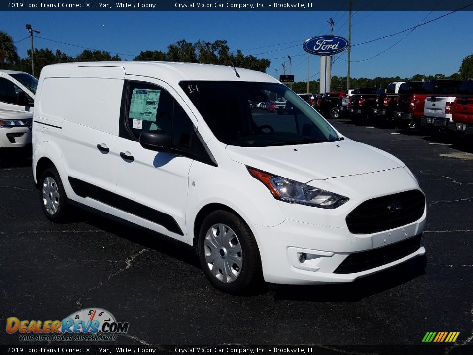 2019 Ford Transit Connect XLT Van White / Ebony Photo #7