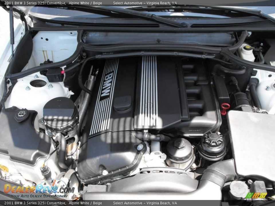 2001 BMW 3 Series 325i Convertible Alpine White / Beige Photo #33