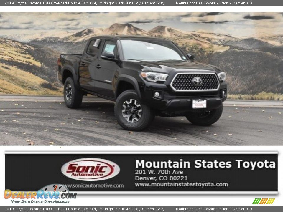 2019 Toyota Tacoma TRD Off-Road Double Cab 4x4 Midnight Black Metallic / Cement Gray Photo #1