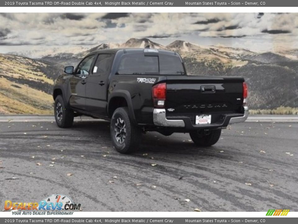 2019 Toyota Tacoma TRD Off-Road Double Cab 4x4 Midnight Black Metallic / Cement Gray Photo #3