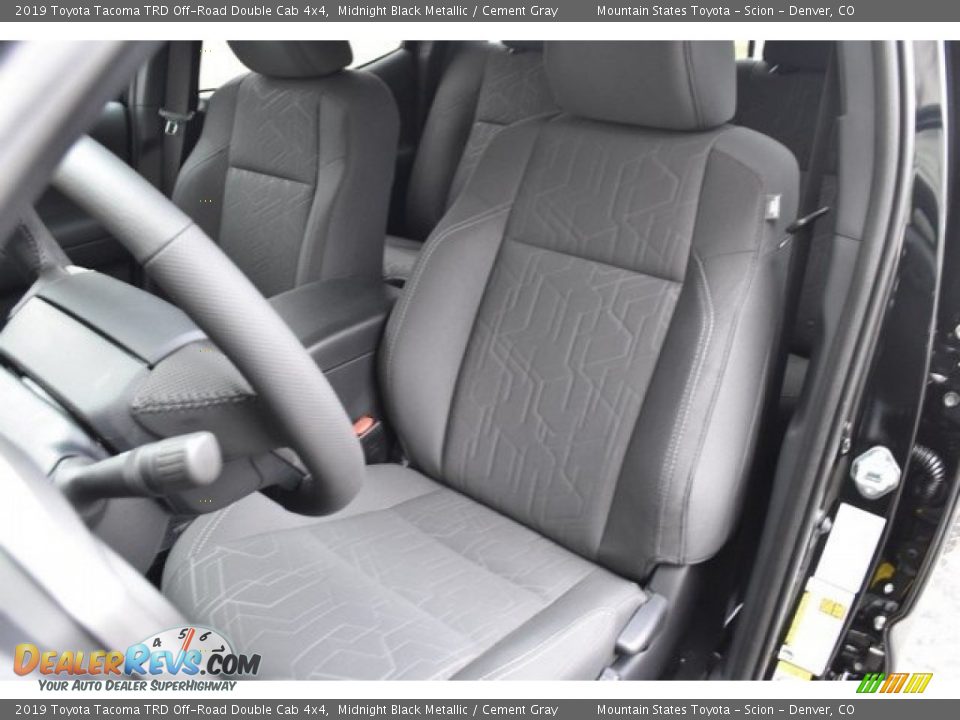 2019 Toyota Tacoma TRD Off-Road Double Cab 4x4 Midnight Black Metallic / Cement Gray Photo #7