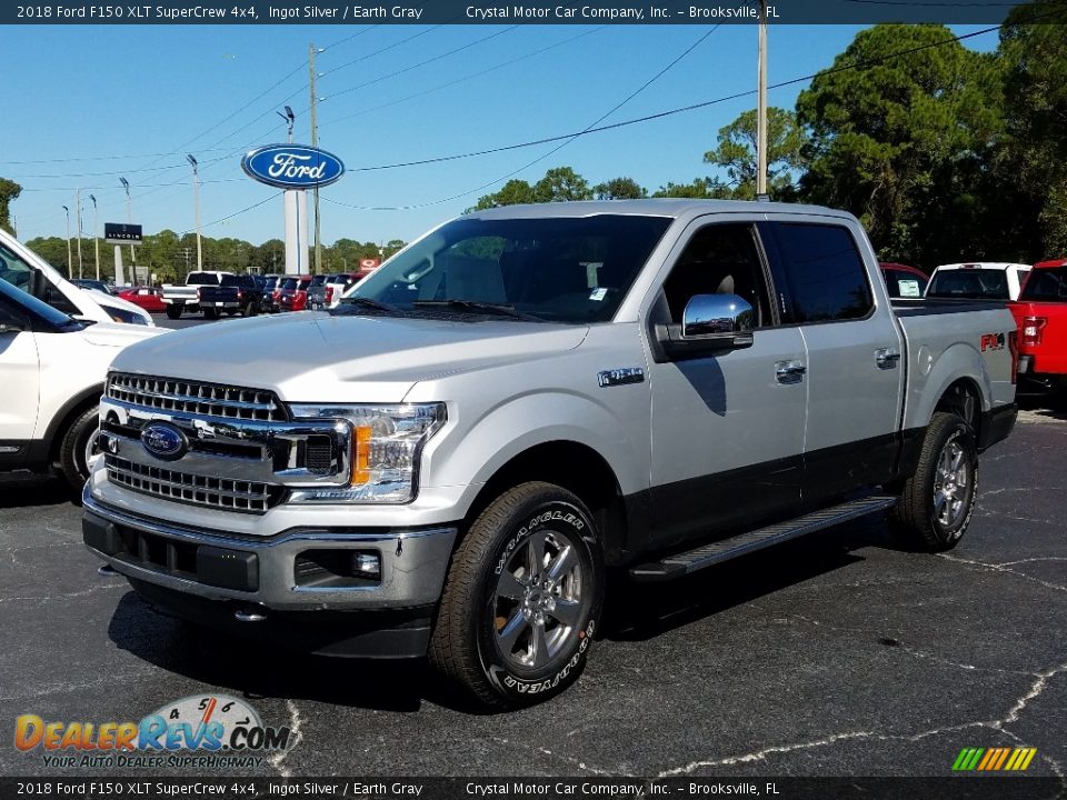 2018 Ford F150 XLT SuperCrew 4x4 Ingot Silver / Earth Gray Photo #1