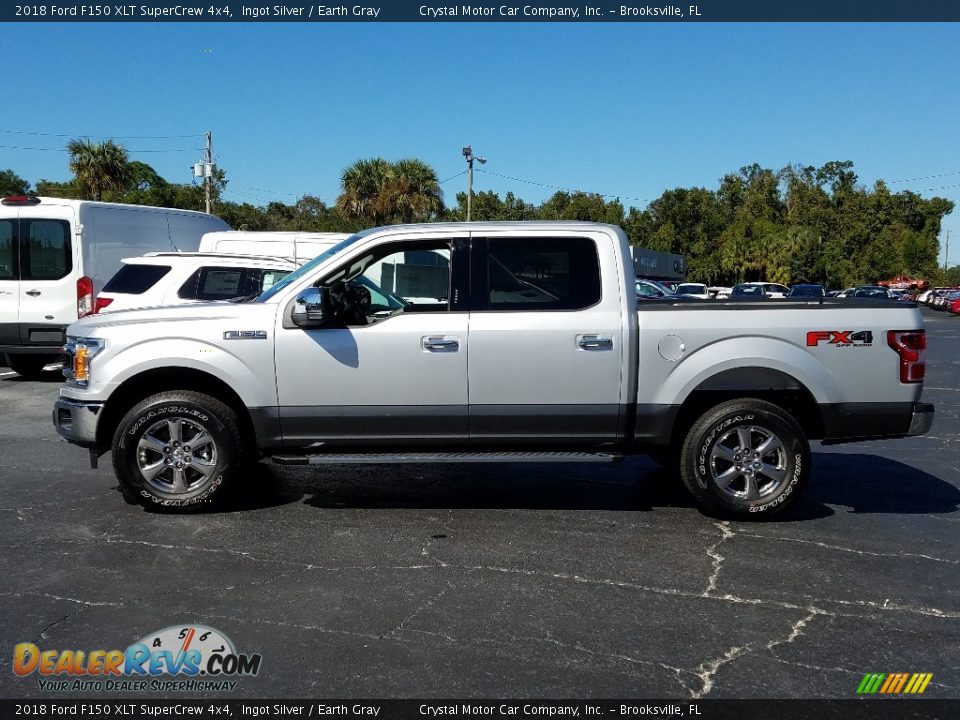 2018 Ford F150 XLT SuperCrew 4x4 Ingot Silver / Earth Gray Photo #2