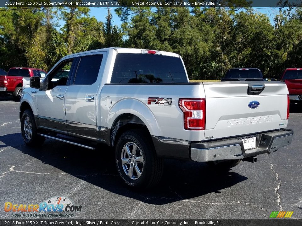2018 Ford F150 XLT SuperCrew 4x4 Ingot Silver / Earth Gray Photo #3