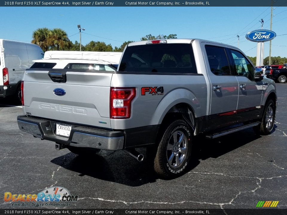 2018 Ford F150 XLT SuperCrew 4x4 Ingot Silver / Earth Gray Photo #5
