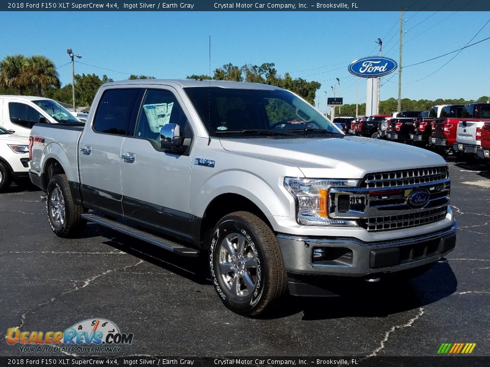 2018 Ford F150 XLT SuperCrew 4x4 Ingot Silver / Earth Gray Photo #7