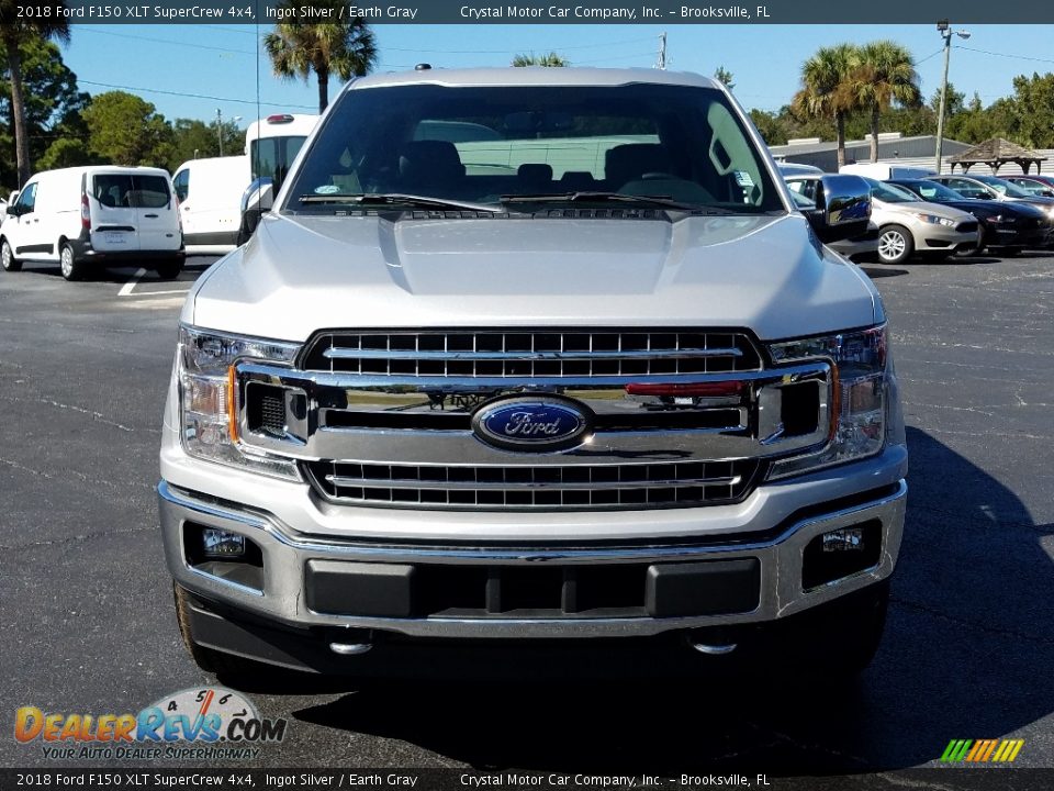 2018 Ford F150 XLT SuperCrew 4x4 Ingot Silver / Earth Gray Photo #8
