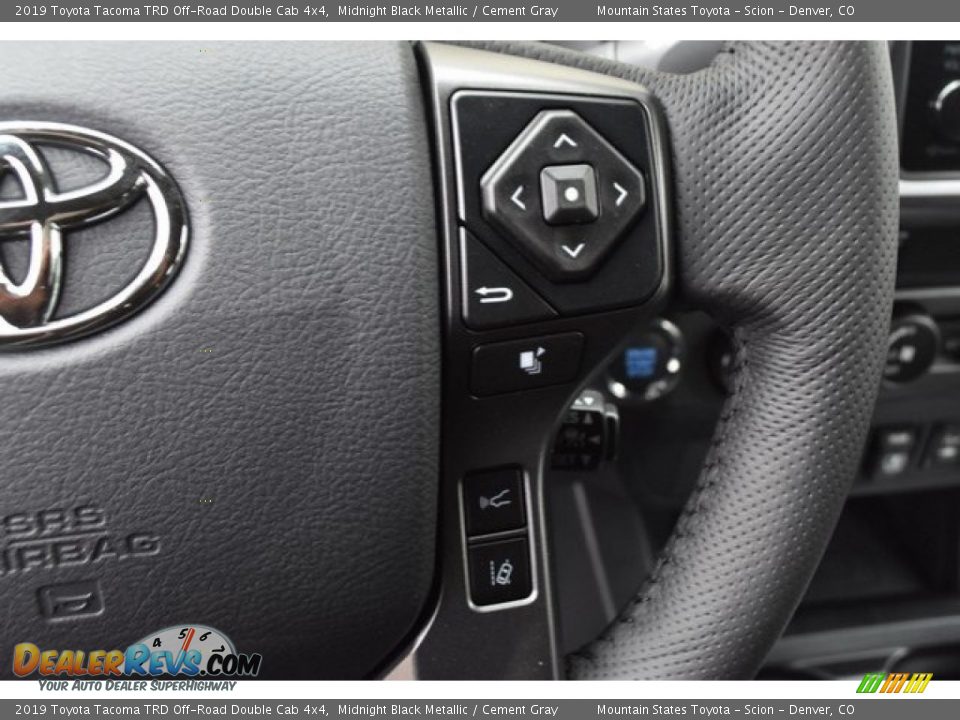 2019 Toyota Tacoma TRD Off-Road Double Cab 4x4 Midnight Black Metallic / Cement Gray Photo #27