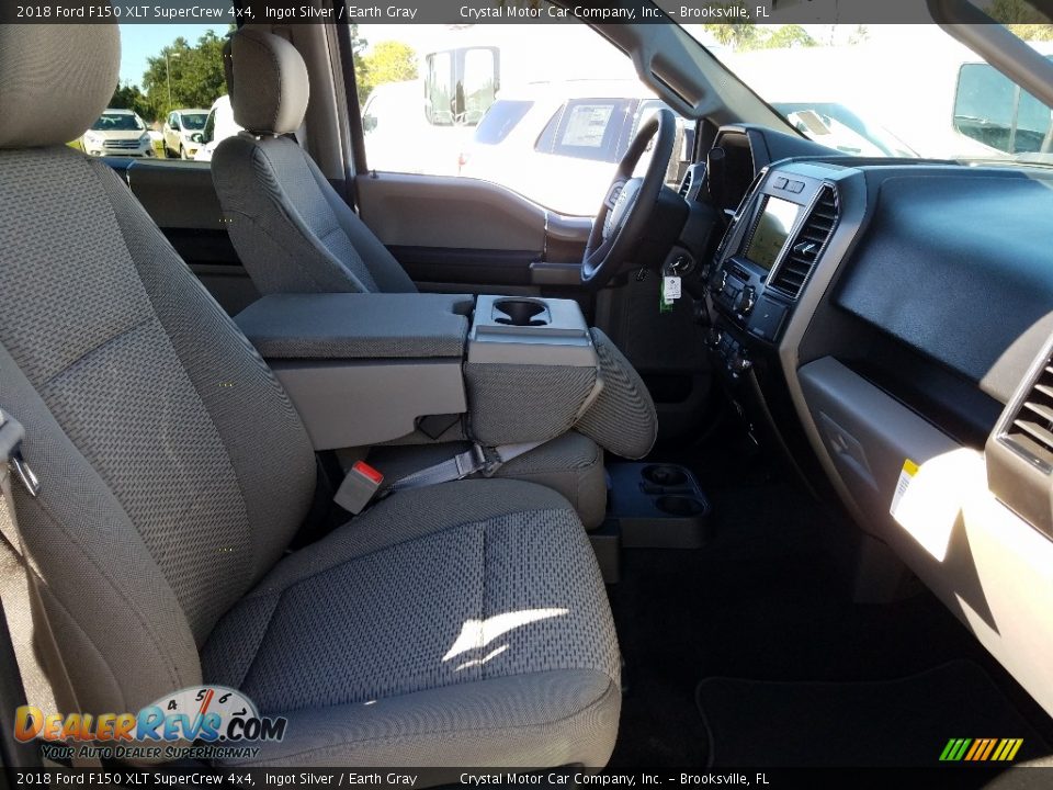 2018 Ford F150 XLT SuperCrew 4x4 Ingot Silver / Earth Gray Photo #12