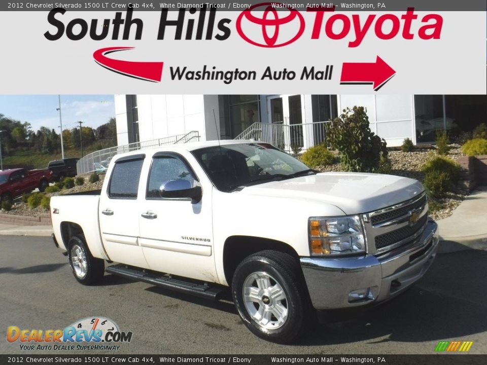 2012 Chevrolet Silverado 1500 LT Crew Cab 4x4 White Diamond Tricoat / Ebony Photo #1