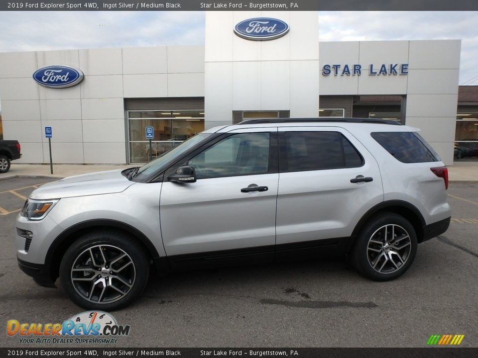 2019 Ford Explorer Sport 4WD Ingot Silver / Medium Black Photo #1