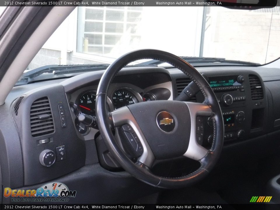 2012 Chevrolet Silverado 1500 LT Crew Cab 4x4 White Diamond Tricoat / Ebony Photo #14