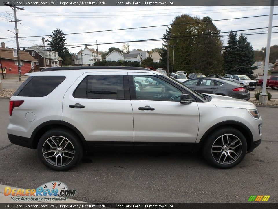 2019 Ford Explorer Sport 4WD Ingot Silver / Medium Black Photo #4