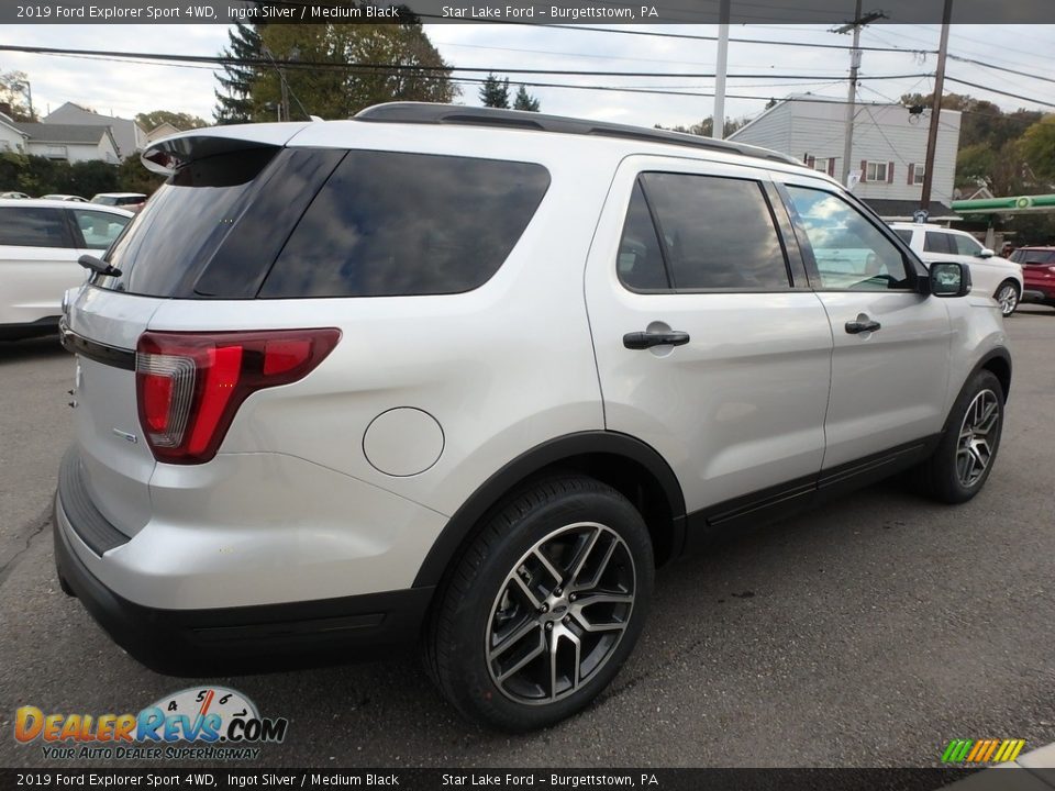 2019 Ford Explorer Sport 4WD Ingot Silver / Medium Black Photo #5