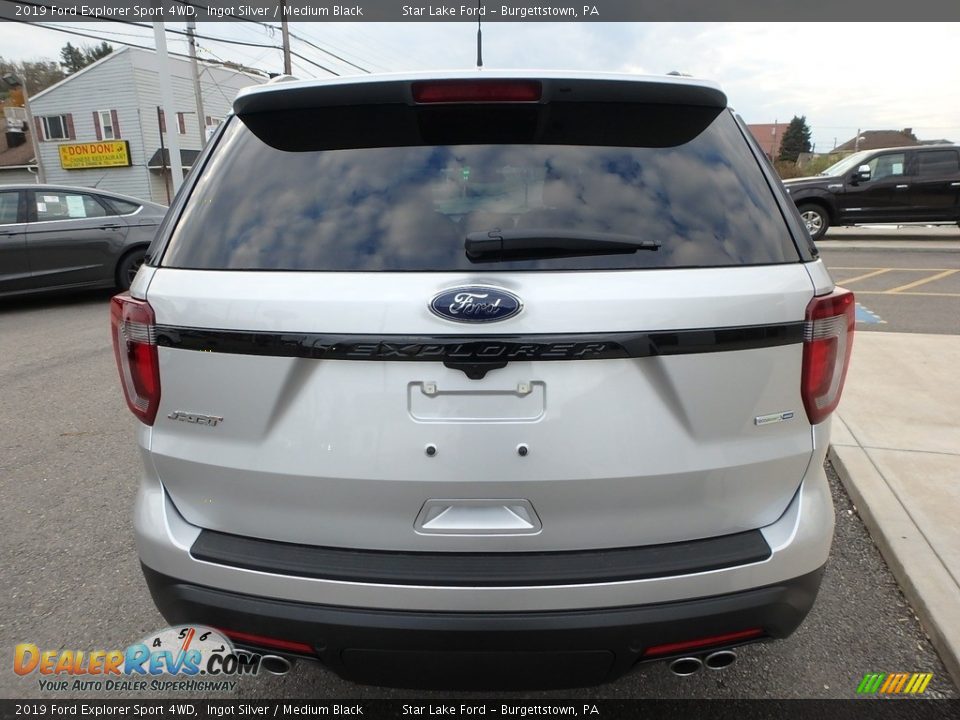 2019 Ford Explorer Sport 4WD Ingot Silver / Medium Black Photo #6