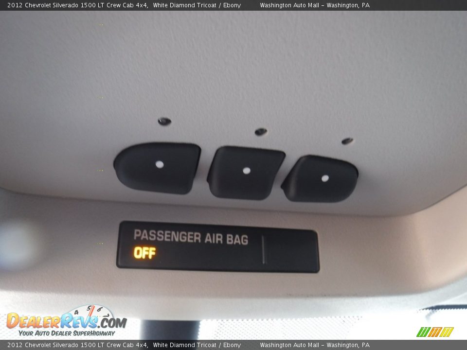 2012 Chevrolet Silverado 1500 LT Crew Cab 4x4 White Diamond Tricoat / Ebony Photo #19