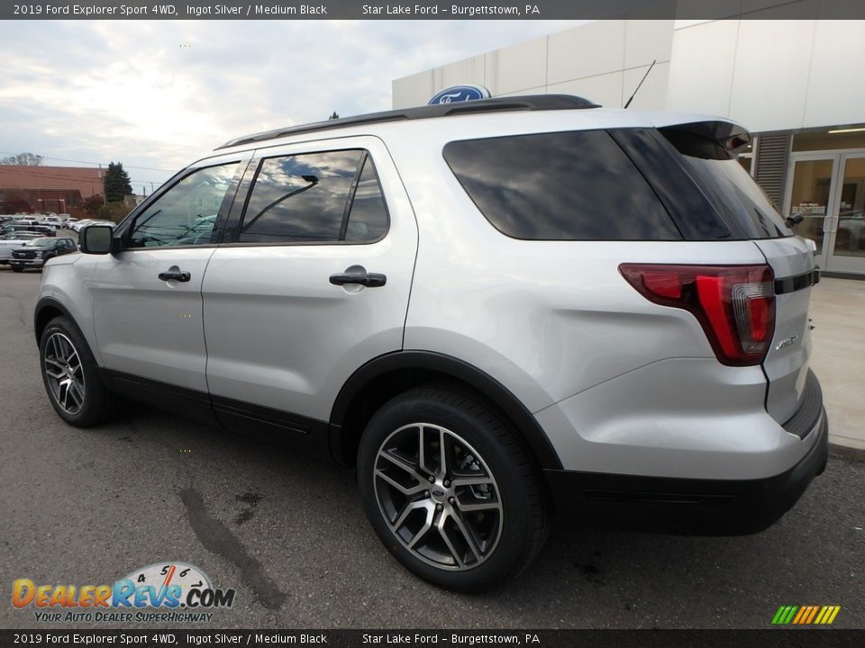 2019 Ford Explorer Sport 4WD Ingot Silver / Medium Black Photo #8