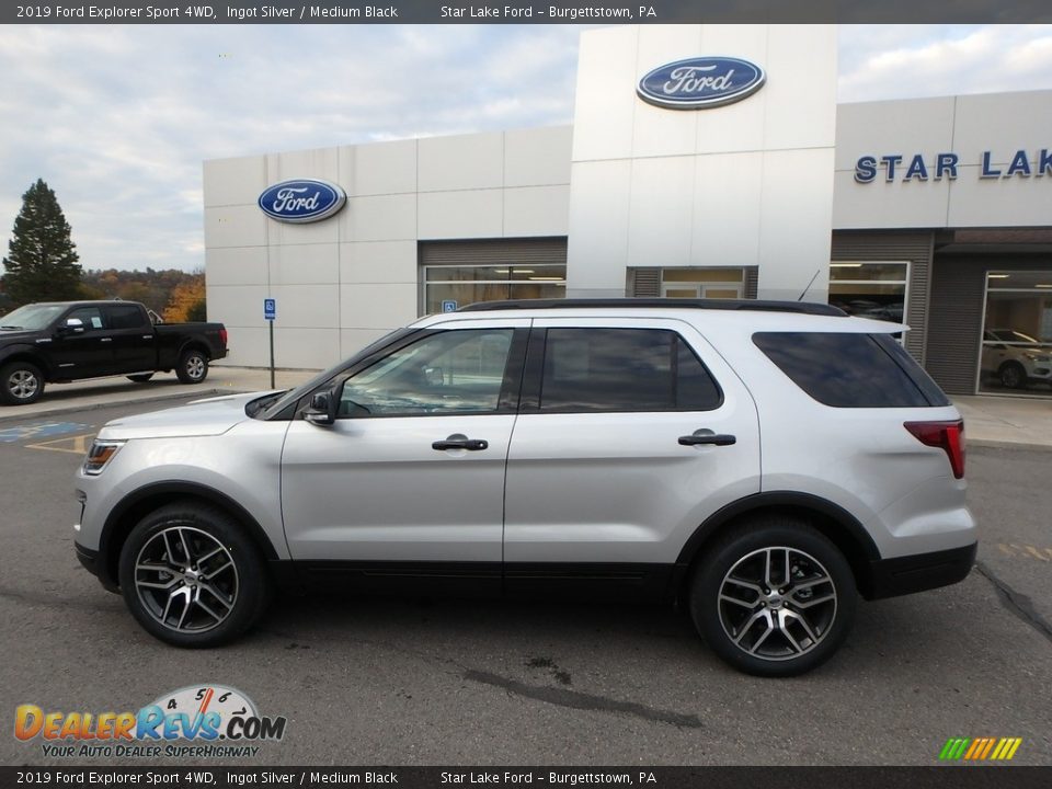 2019 Ford Explorer Sport 4WD Ingot Silver / Medium Black Photo #9