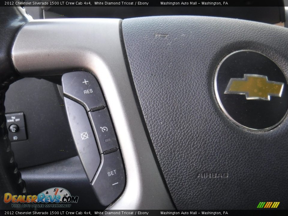 2012 Chevrolet Silverado 1500 LT Crew Cab 4x4 White Diamond Tricoat / Ebony Photo #22