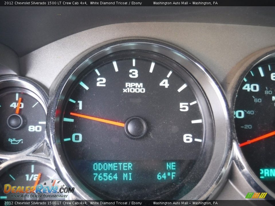 2012 Chevrolet Silverado 1500 LT Crew Cab 4x4 White Diamond Tricoat / Ebony Photo #27