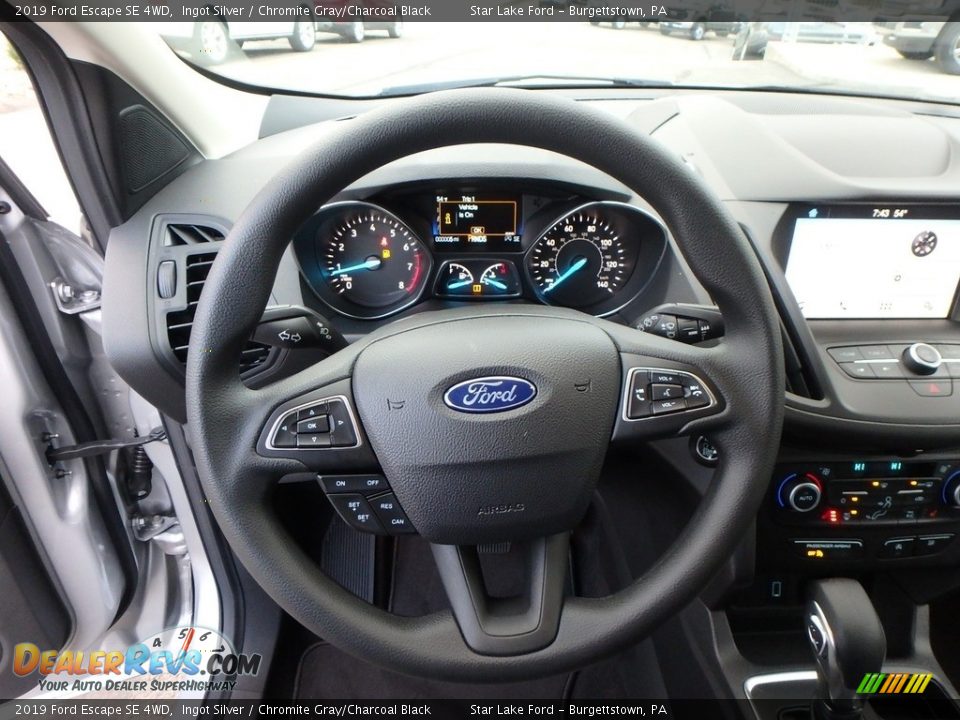 2019 Ford Escape SE 4WD Ingot Silver / Chromite Gray/Charcoal Black Photo #16
