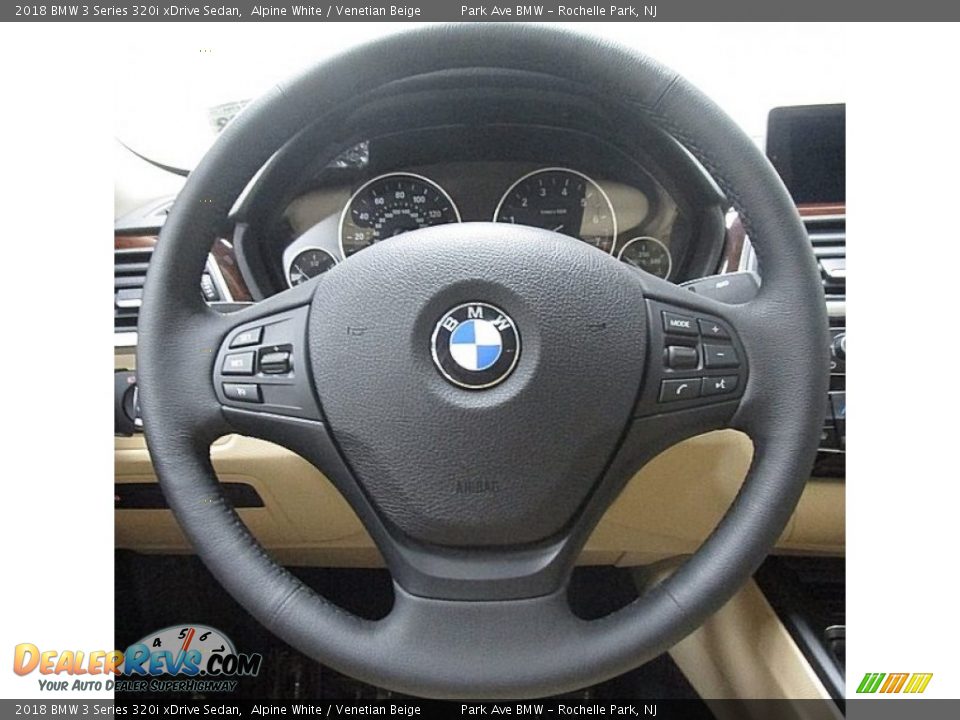 2018 BMW 3 Series 320i xDrive Sedan Alpine White / Venetian Beige Photo #23