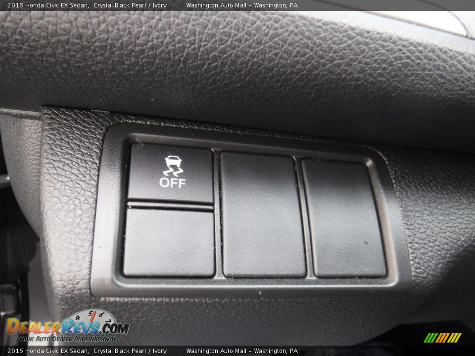 2016 Honda Civic EX Sedan Crystal Black Pearl / Ivory Photo #13