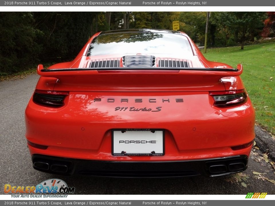 2018 Porsche 911 Turbo S Coupe Lava Orange / Espresso/Cognac Natural Photo #5
