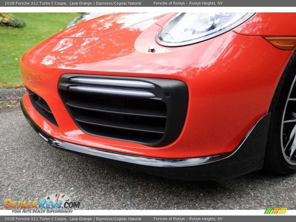 2018 Porsche 911 Turbo S Coupe Lava Orange / Espresso/Cognac Natural Photo #11