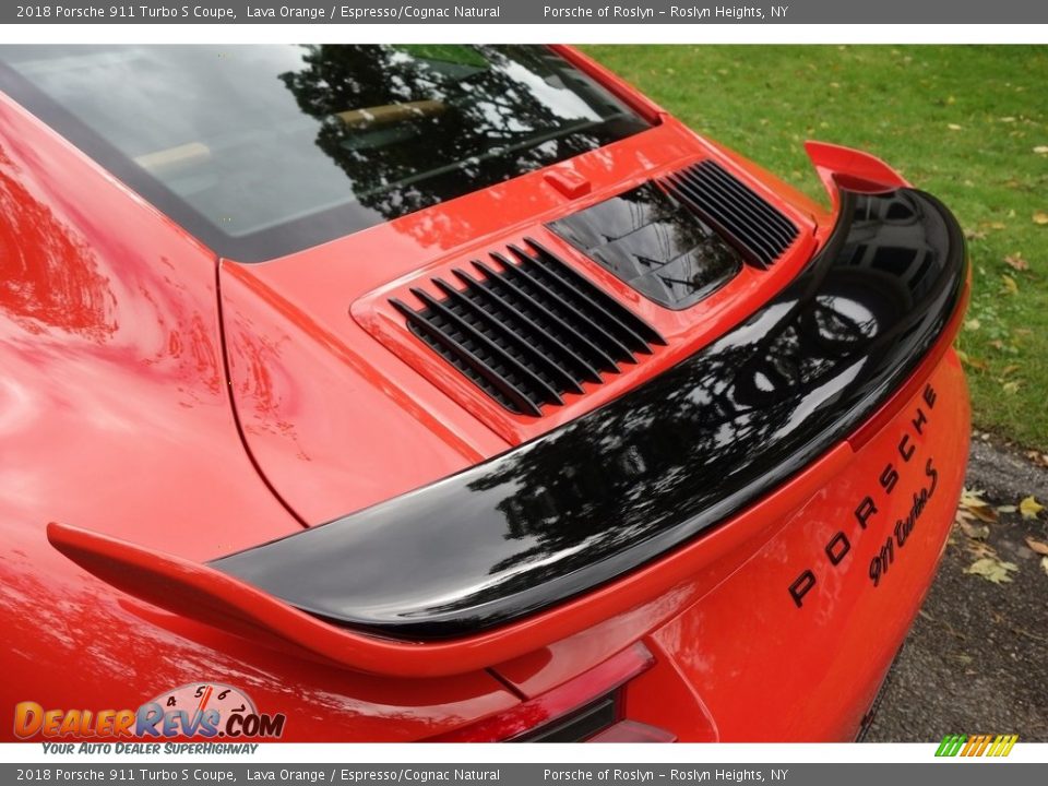 2018 Porsche 911 Turbo S Coupe Lava Orange / Espresso/Cognac Natural Photo #17