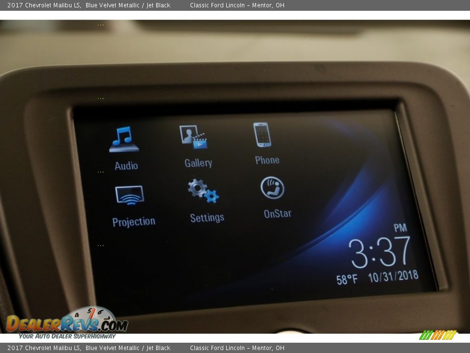 2017 Chevrolet Malibu LS Blue Velvet Metallic / Jet Black Photo #10