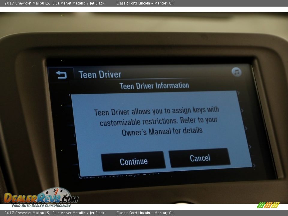 2017 Chevrolet Malibu LS Blue Velvet Metallic / Jet Black Photo #14