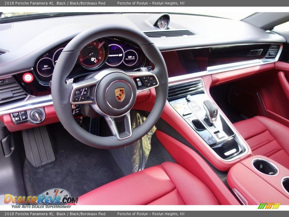 2018 Porsche Panamera 4S Black / Black/Bordeaux Red Photo #10